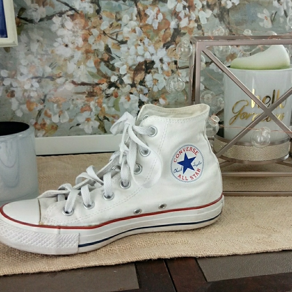 White Converse High Tops